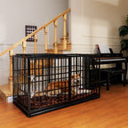 Extra Large Heavy Duty Dog Crate with Removable Pans - Black