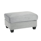 U-Shaped Upholstered Sectional Sofa with Movable Ottoman