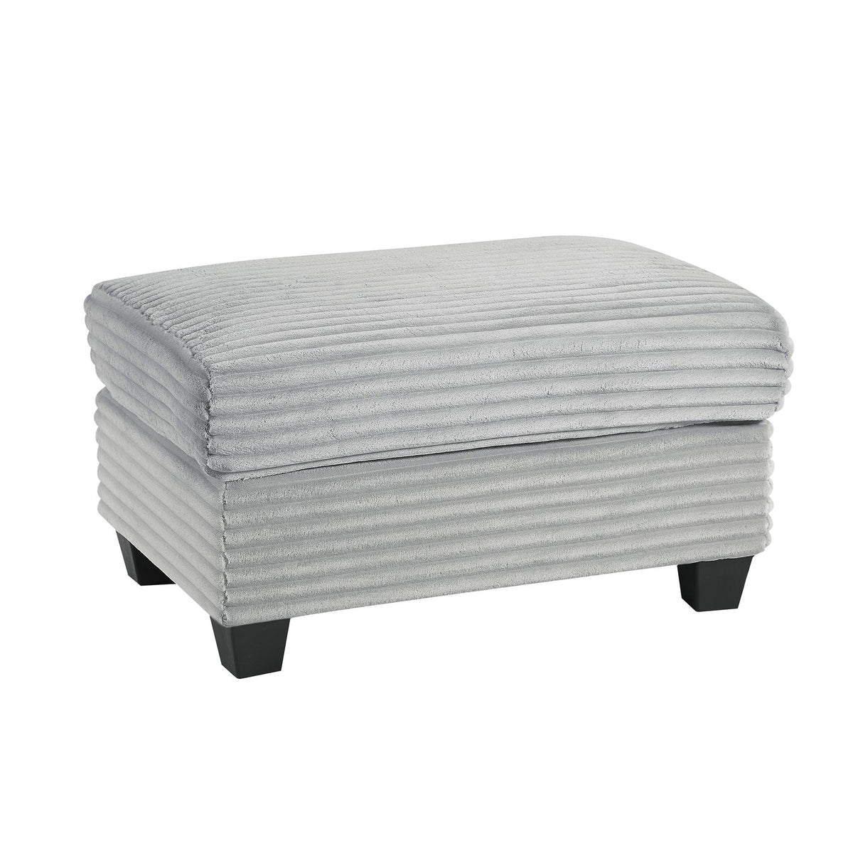 U-Shaped Upholstered Sectional Sofa with Movable Ottoman