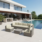 Modern Patio Set With Coffee Table - Weather-Resistant Frame - Multiple Colors