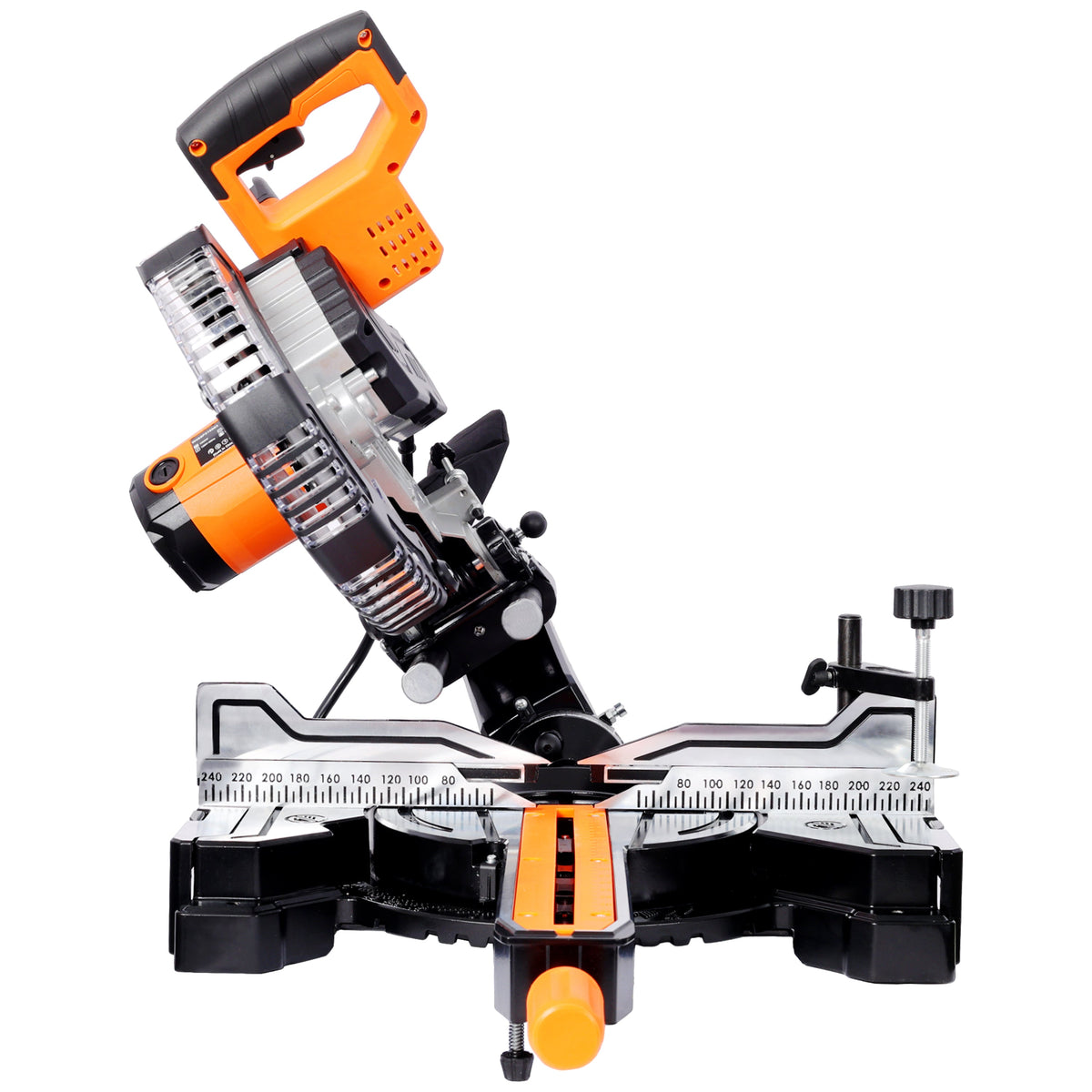 10 Inch Dual Bevel Sliding Miter Saw with LED and 2-Speed Motor - Steel