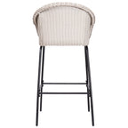 Ladd Outdoor Metal Wicker Barstool Set of 2