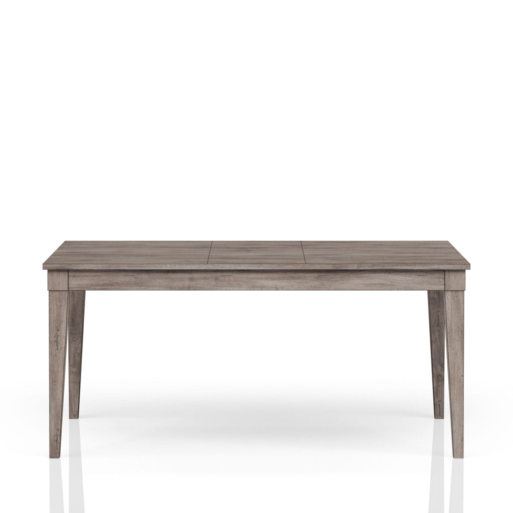 Rustic Dining Table with 2 Storage Drawers and Leaf - Gray