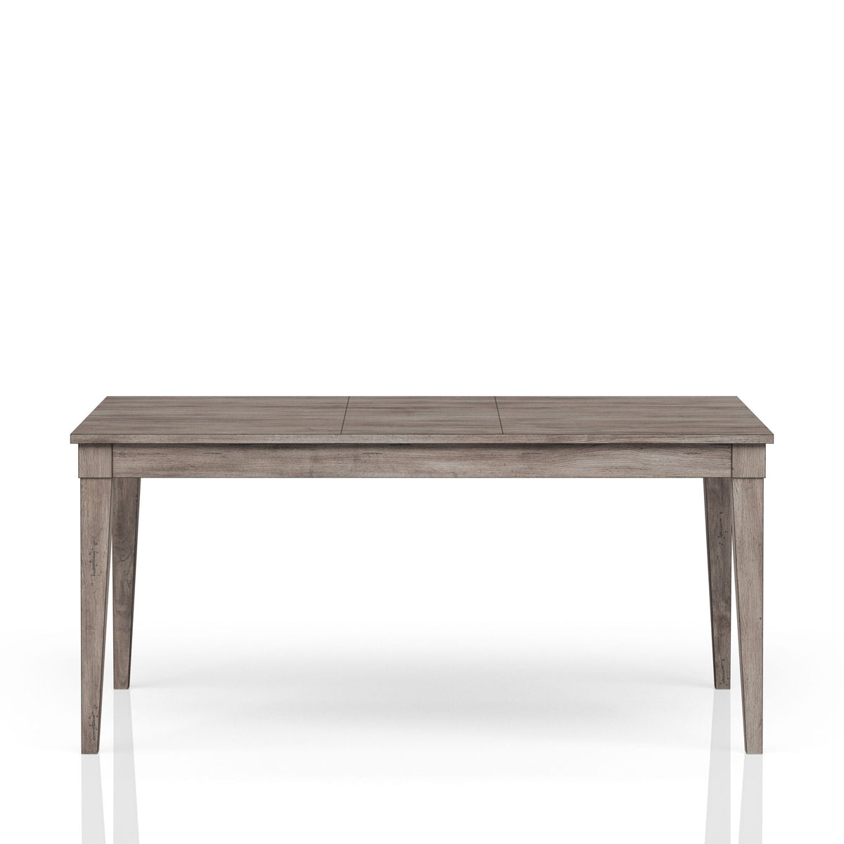 Rustic Dining Table with 2 Storage Drawers and Leaf - Gray
