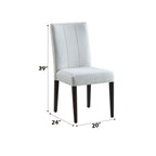 White Side Chair Set with Padded Cushion - Carena (Set of 2)