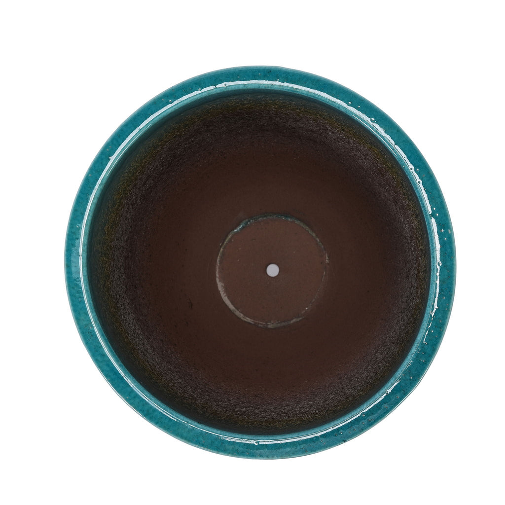 Ceramic Planter with Drainage Hole - White or Light Blue