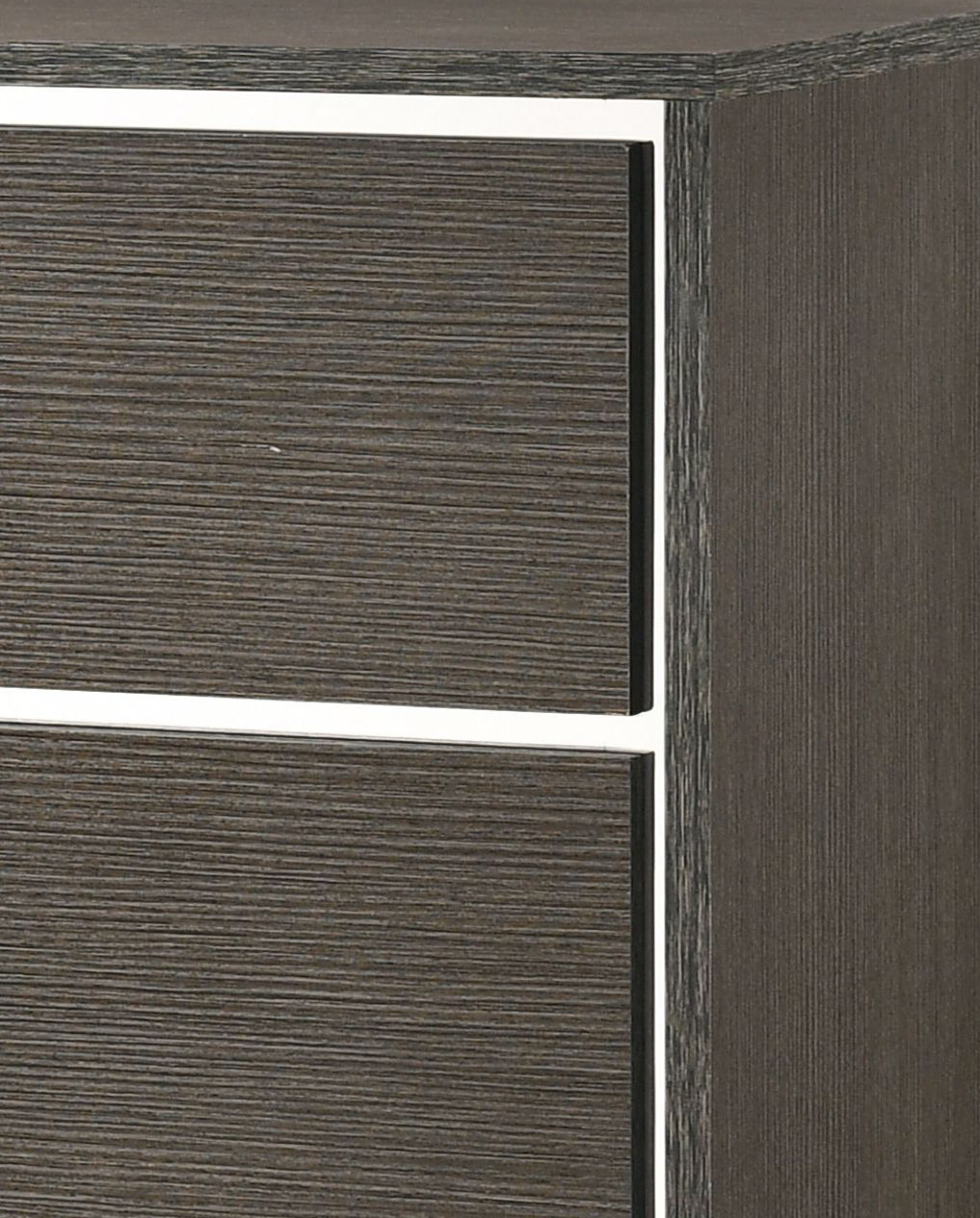 Escher Chest with Five Dovetail Drawers - Gray / Oak