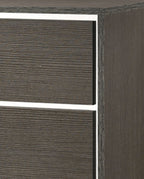 Escher Chest with Five Dovetail Drawers - Gray / Oak