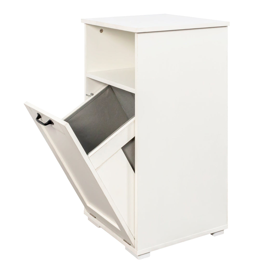 Laundry Cabinet with Removable Liner Bag - Bathroom Storage