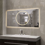 LED Vanity Mirror with Anti-Fog & Dimmable Lights - Antique Silver