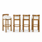 Elise Indoor Wooden Low Back Barstool