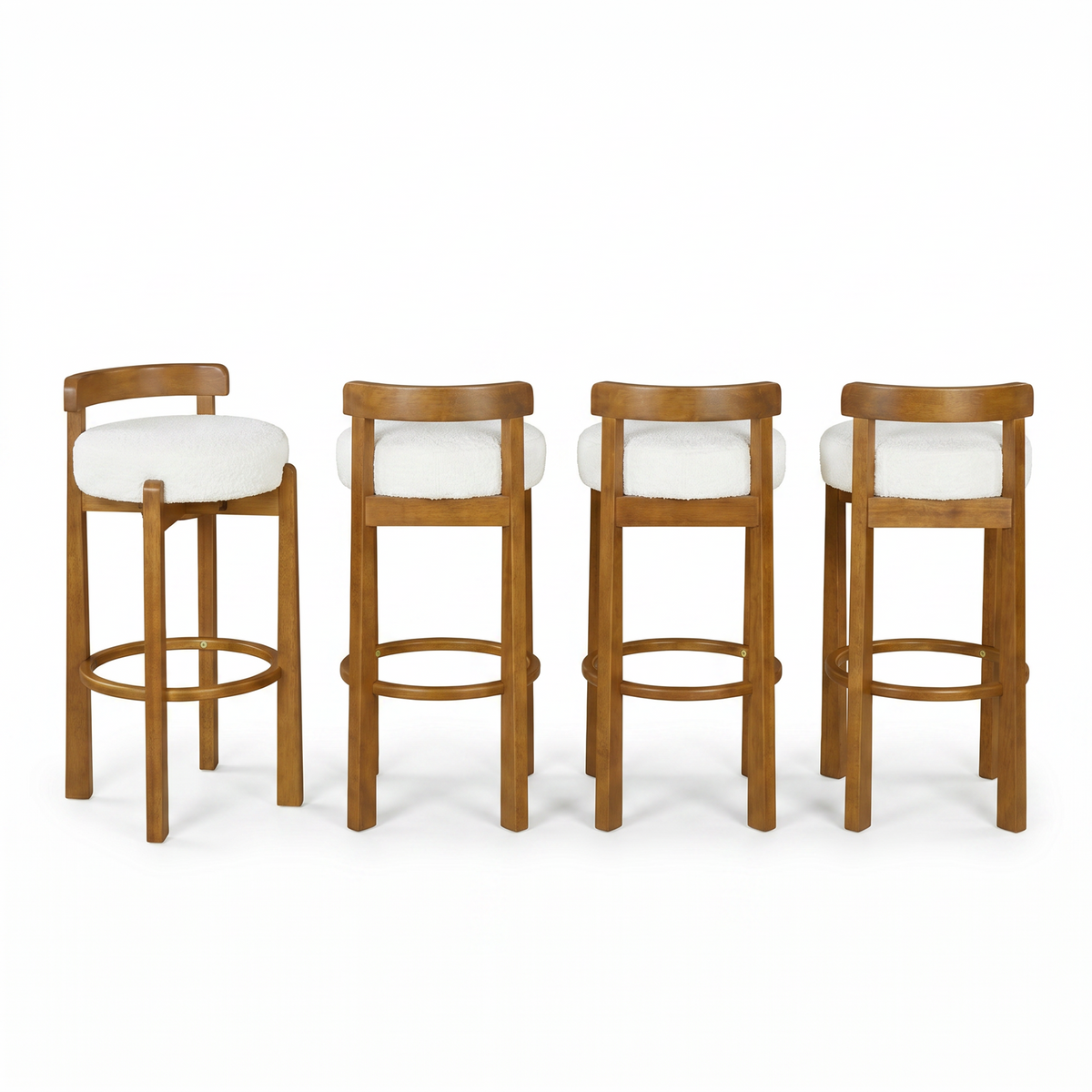 Elise Indoor Wooden Low Back Barstool