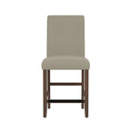 Zeph Upholstered Barstools Set of 2 with Comfortable Upholstery - Light Brown or Dark Gray
