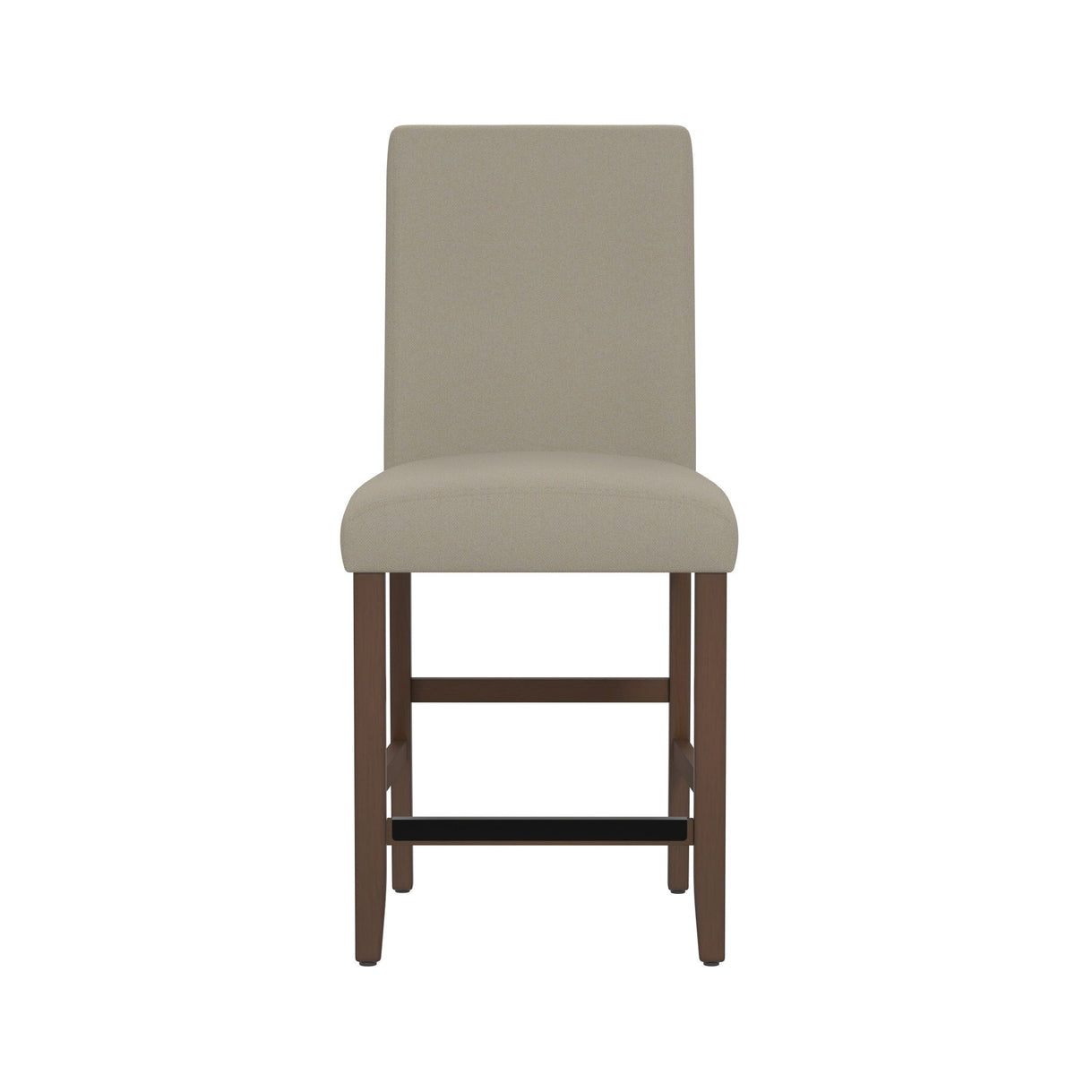 Zeph Upholstered Barstools Set of 2 with Comfortable Upholstery - Light Brown or Dark Gray