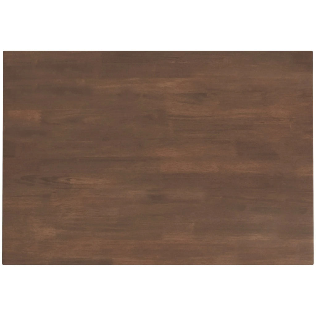 Modern Rectangular Dining Table with Solid Wood Construction - Dark Brown or White