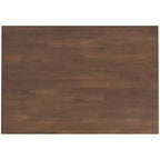 Modern Rectangular Dining Table with Solid Wood Construction - Dark Brown or White
