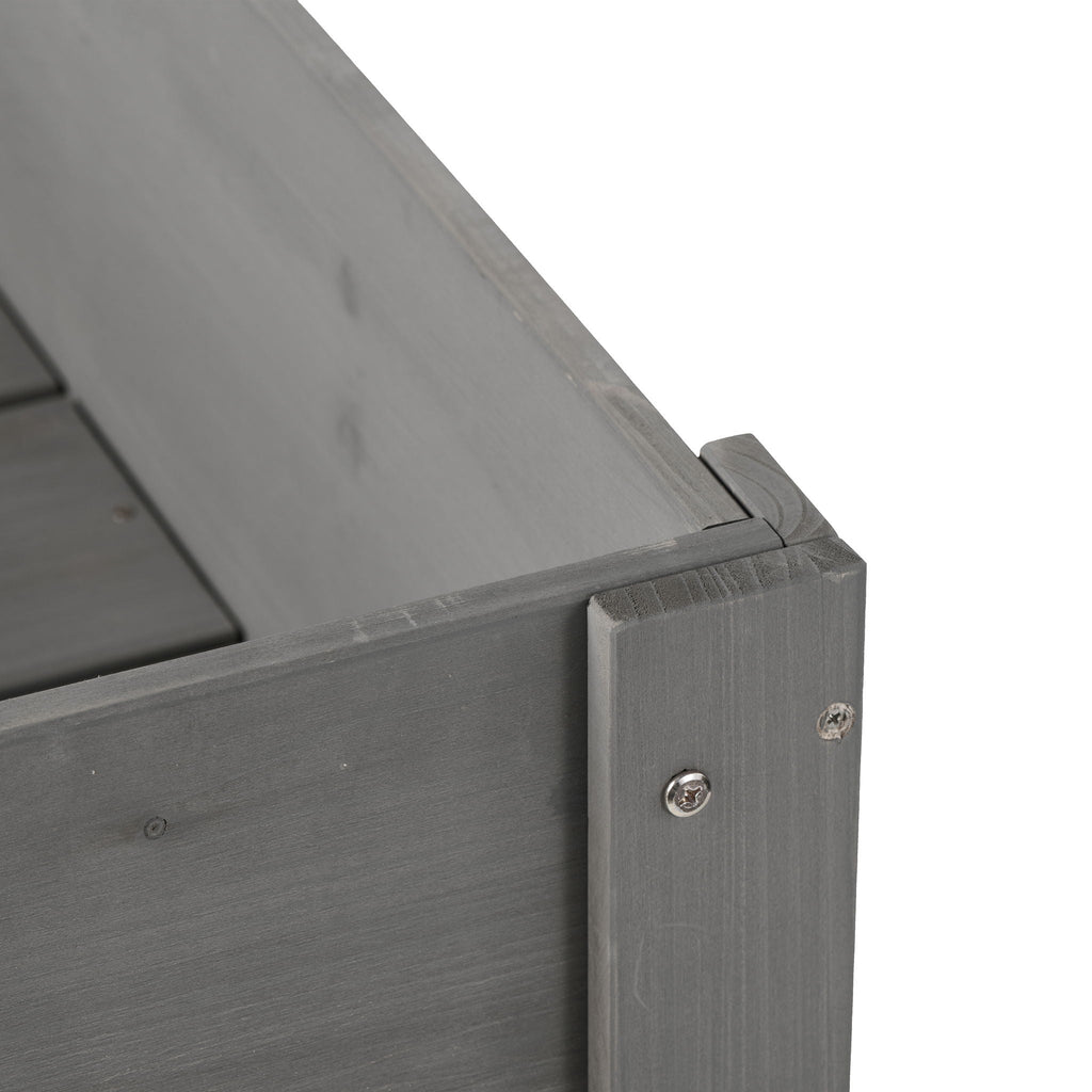 Solid Wood Raised Garden Bed with Legs - Available in Gray, Dark Gray, Dark Brown