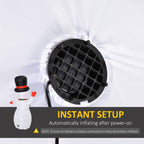 Christmas Inflatables Outdoor Decorations Snowman with LED Lights - White