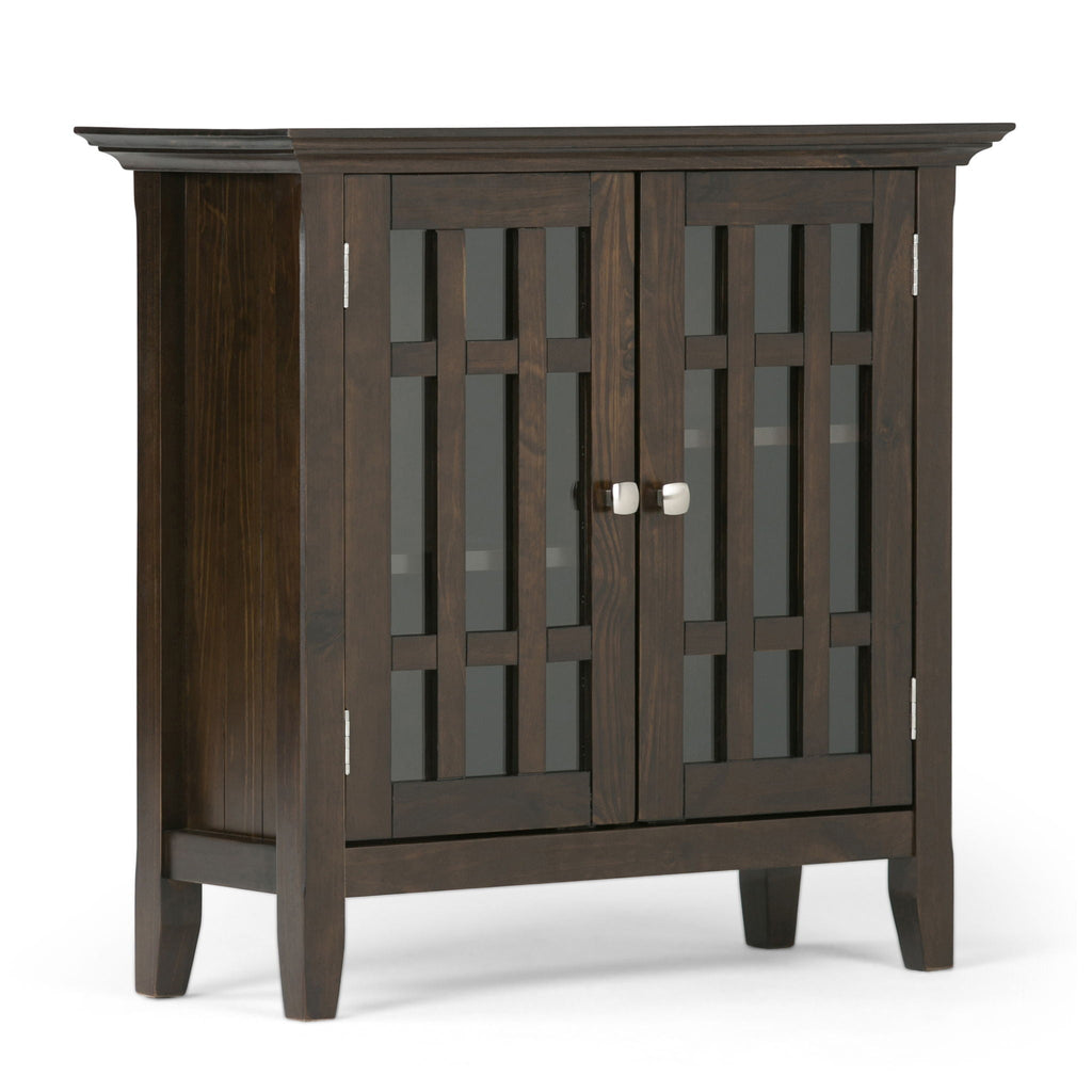 Storage Media Cabinet with Adjustable Shelves - Dark Brown, Light Brown, Dark Gray
