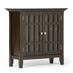 Storage Media Cabinet with Adjustable Shelves - Dark Brown, Light Brown, Dark Gray
