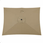 Rectangular Patio Umbrella with Crank Tilt - UV-Resistant Canopy