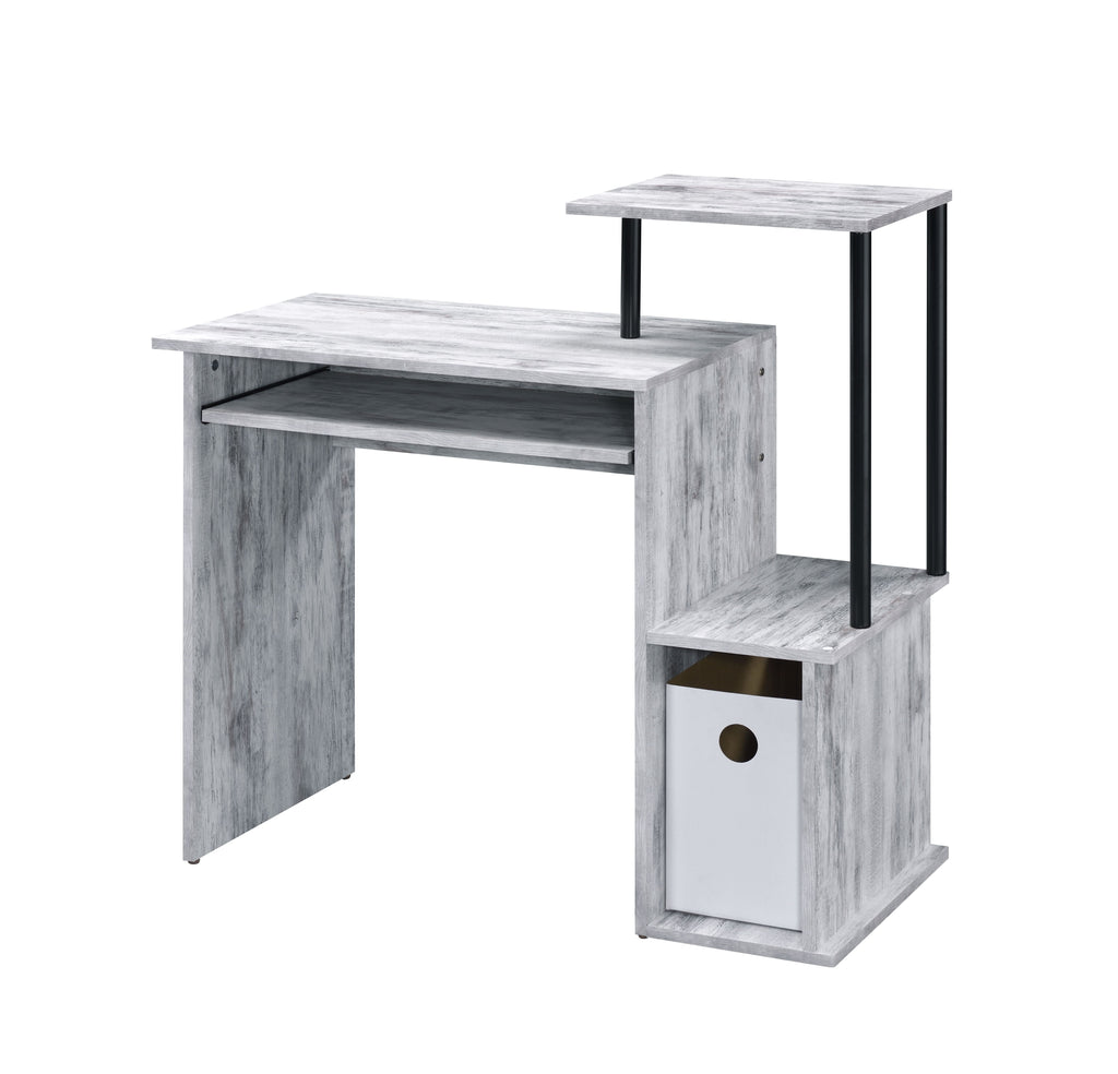 Lyphre Antique Rectangular Computer Desk with Storage