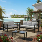 All-Weather Outdoor Patio Set with Thick Cushions - Multiple Colors