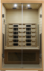 Two Person Indoor Hemlock Sauna with Far Infrared Technology - Natural Hemlock