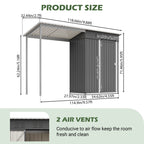 Galvanized Steel Shed & Gazebo Combo with Weather Resistant Design - Gray