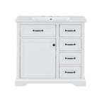 36" Bathroom Vanity with Sink and Soft Close Hinges - Dark Gray or White