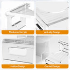 7'' Tall Acrylic Toilet Stool with Non-Slip Design - Transparent