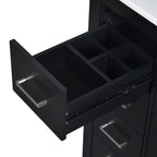 Ceramic Sink Vanity Combo with 3 Drawers and Soft Closing Doors - 30"