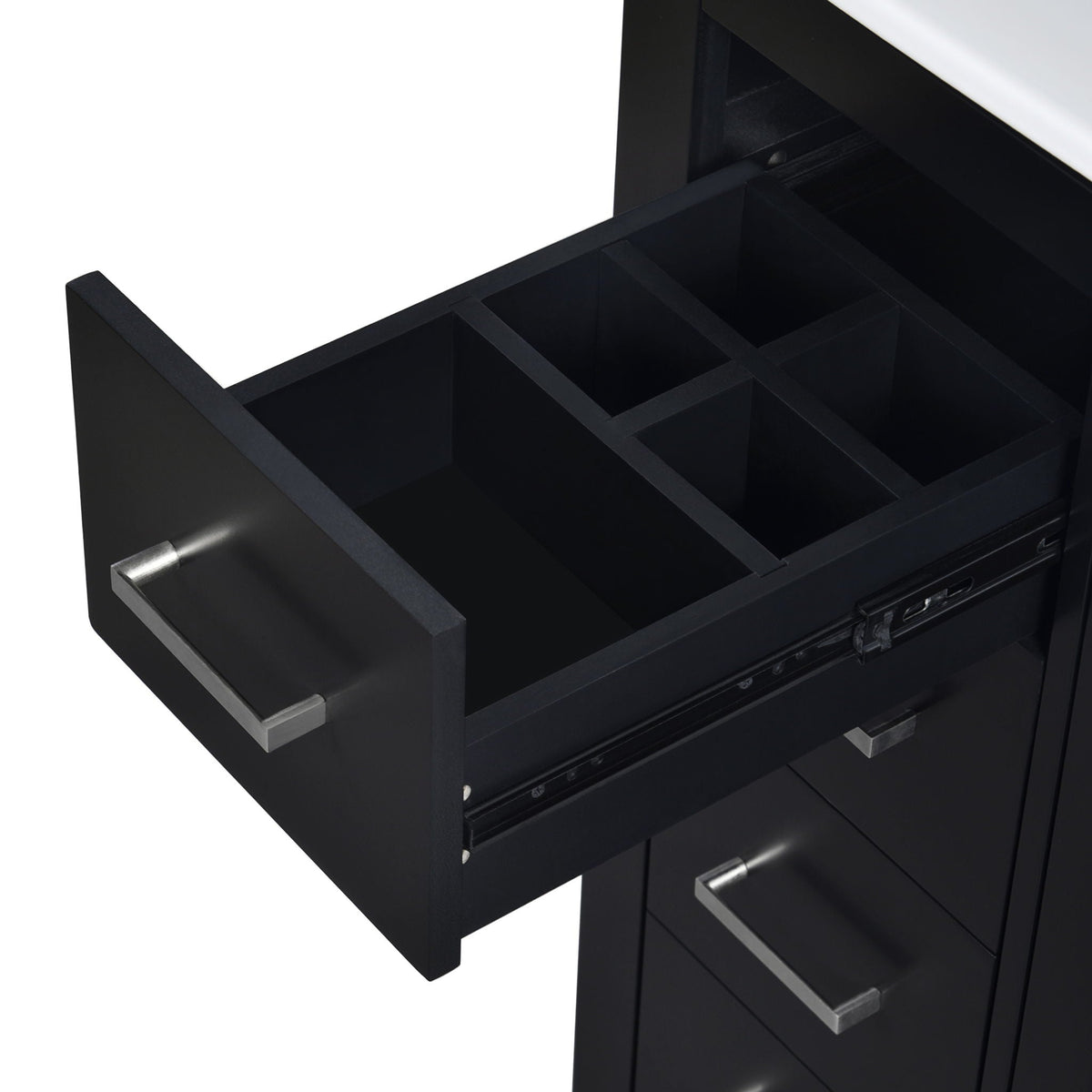 Ceramic Sink Vanity Combo with 3 Drawers and Soft Closing Doors - 30"