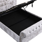 Queen Upholstered Storage Bed with Hydraulic Lift - Beige