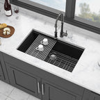 Granite Composite Workstation Undermount Kitchen Sink - Black or White