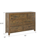 7 Drawer Dresser with Smooth-Glide Drawers - Brown