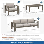 All-Weather Outdoor Patio Set with Thick Cushions - Multiple Colors