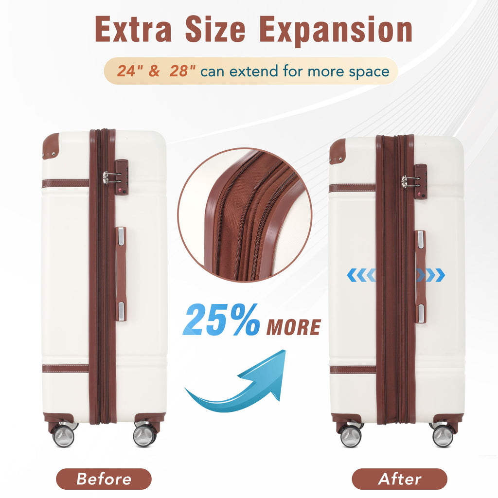 Hardshell Luggage Set 3-Piece Spinner with TSA Lock - Lightweight, Multiple Colors