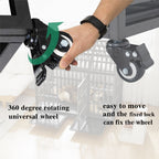 Heavy Duty Dog Crate with Lockable Wheels - Black