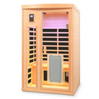 Low EMF Hemlock Wood Two Person Infrared Sauna Room with Touch Control and Glass Door
