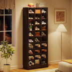 10 Tier Shoe Storage Cabinet with 30 Cubbies - Wood - Multiple Colors
