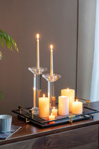 Unscented Soy Wax Candle Set of 2 with Eco-Friendly Material - White or Beige