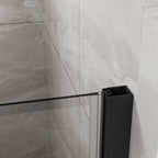 Frameless Glass Shower Door Bifold with Zinc Alloy Handle - Pearl Silver or Black