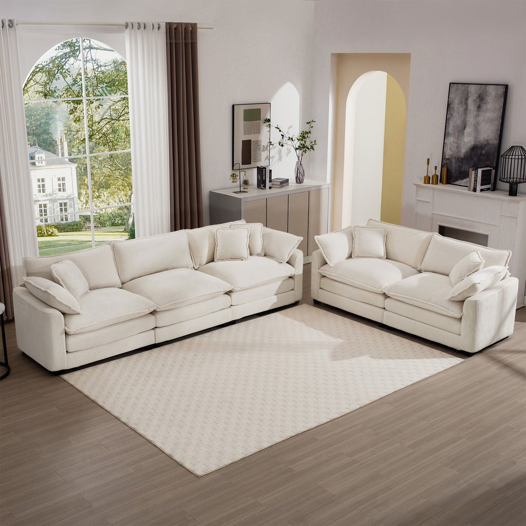 Oversized Deep-Seat Fabric Sofa & Chair Sets