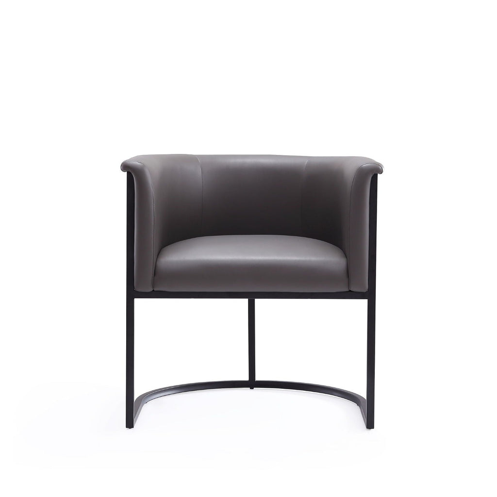 Cosmopolitan Dining Chair with Geometric Metal Frame - Multiple Colors