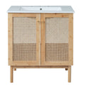 Bathroom Vanity Cabinet with Soft-Close Doors - Dark Brown or Light Brown