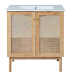 Bathroom Vanity Cabinet with Soft-Close Doors - Dark Brown or Light Brown