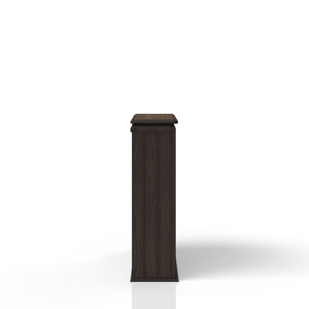 Chocolate 2 Shelf Bookcase Hutch with Solid Wood Construction - Chocolate