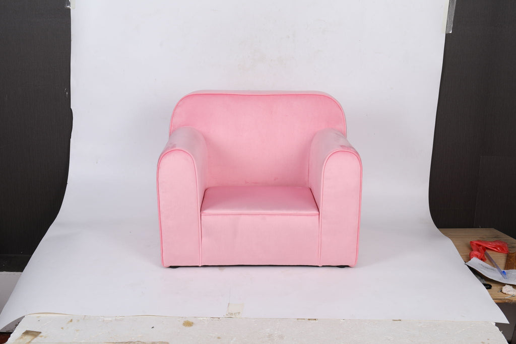Durable Design Kids Club Sofa with Soft Fabric - Pink or Gray