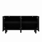 59'' Modern Buffet Sideboard with Sunburst Doors - Black